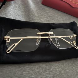 Cartier Rimless Gold Glasses