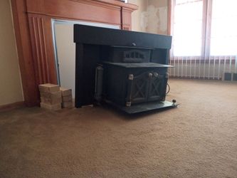 Cast Iron Fireplace Insert with Doors