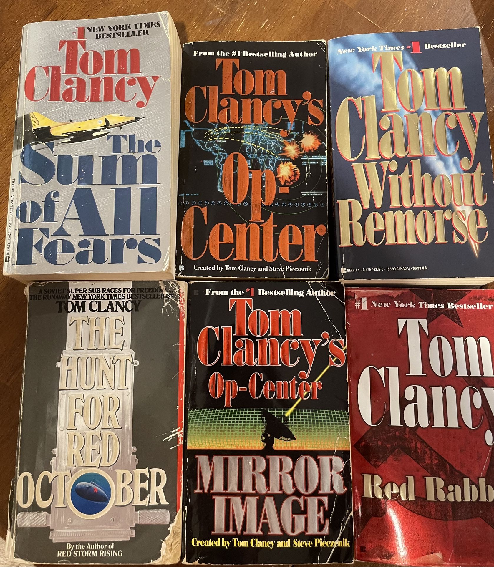 Lot of 6 Tom Clancy Books/Novels