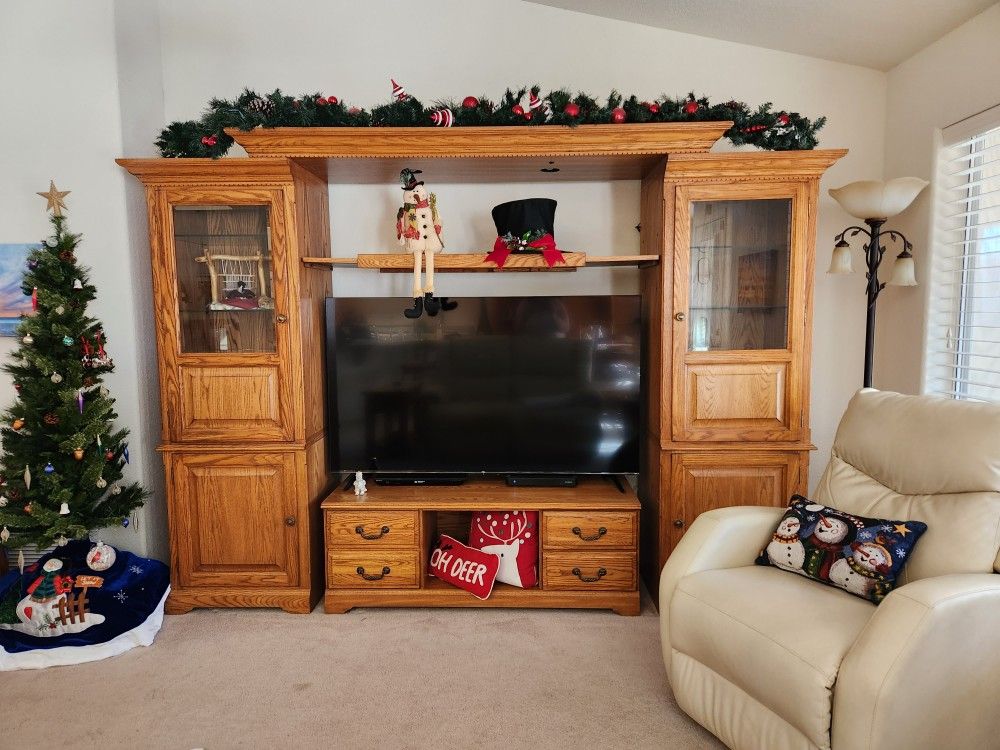 Solid Oak TV Cabinet