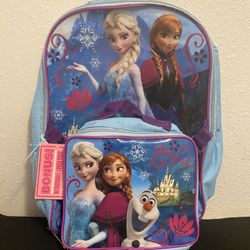 New Frozen Kids Backpack and Lunch Bag