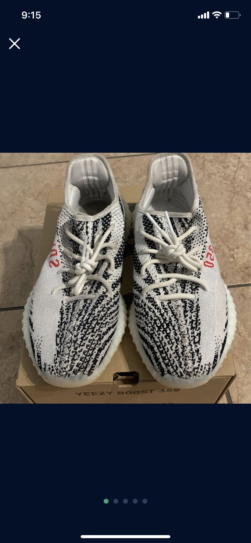Yeezy Zebra 350 size 10 VNDS og none