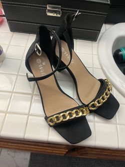 Lightly Used Black Size 7.5 Block Heels