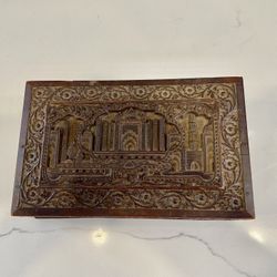 Antique Hand Carved Wooden Box