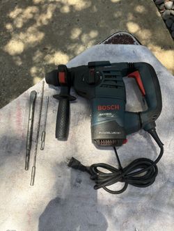 BOSCH 1-1/8” SDS-Plus Rotary Hammer Drill Kit-RH328VC- Clean, 8.0 Amp, Handle, Bits, 8’ Cord