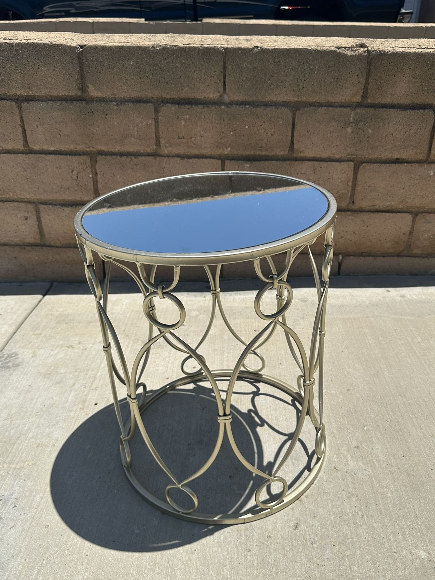 Small Mirror Side Table