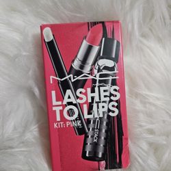 MAC Cosmetics Lashes to Lips Kit: Pink, which includes a mini M·A·C Stack Mascara, a Prep + Prime Lip primer, and a Matte Lipstick