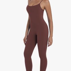 Sunzel Workout Jumpsuits for Women Adjustable Spaghetti Strap Leggings Bodysuit Square