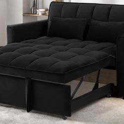 Black Roll Out Couch 