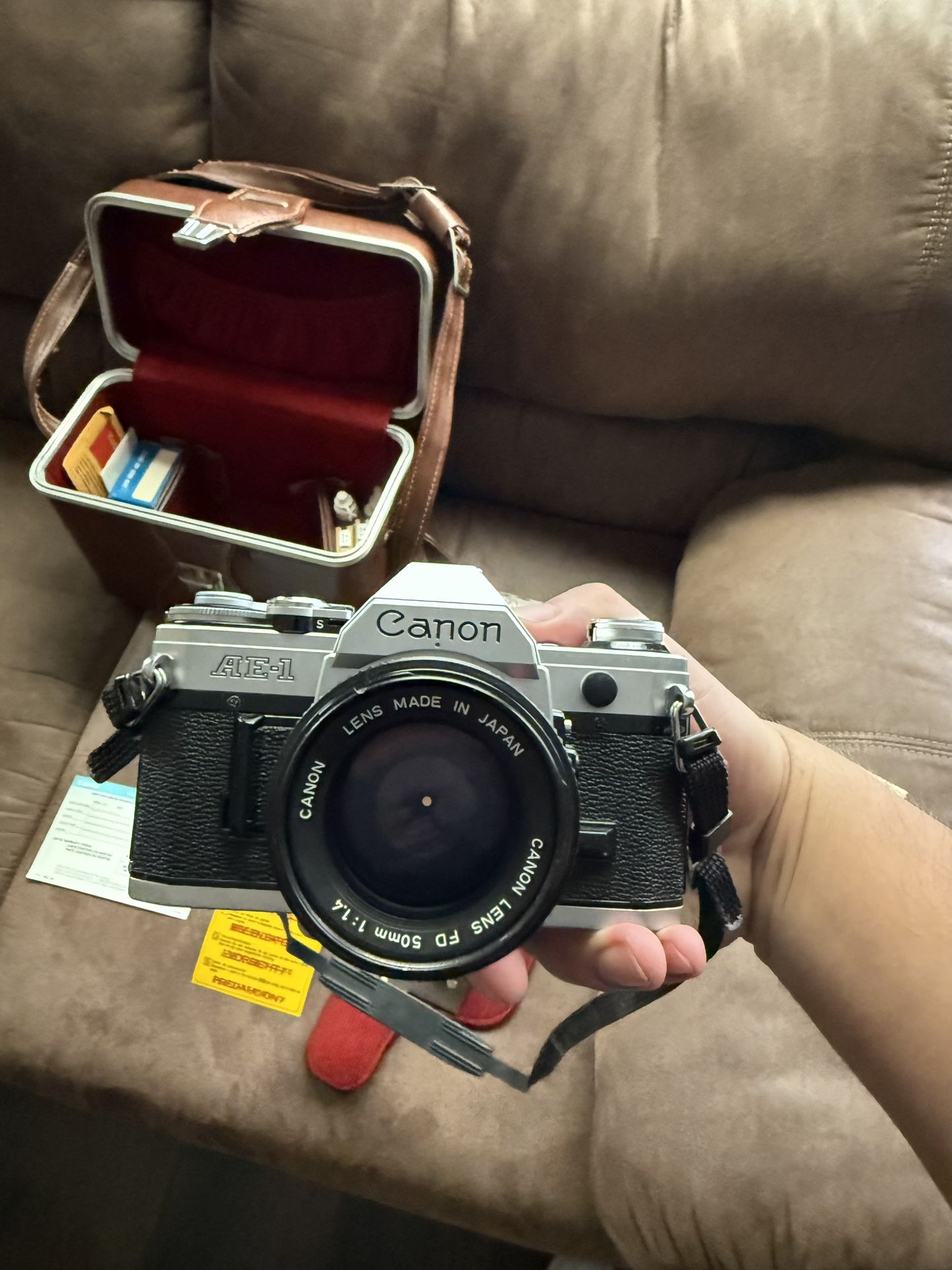 Canon AE-1 35mm Film Camera Kit-Fully Functional + Extras
