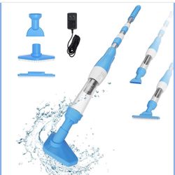 YSMJ Cordless Rechargeable Pool Vacuum, Handheld Pool Cleaner Ideal for Spas, Hot Tubs and Small Pools for Sand and Debris Blue