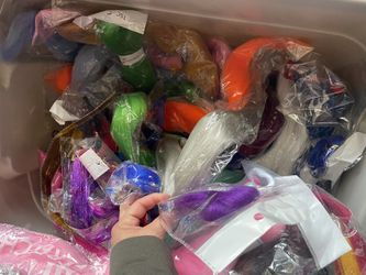 Synthetic Hair And Tinsil