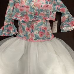 Floral Dress With Tulle Skirt