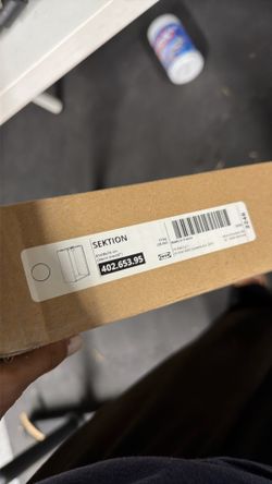 white ikea sektion cabinet frame.