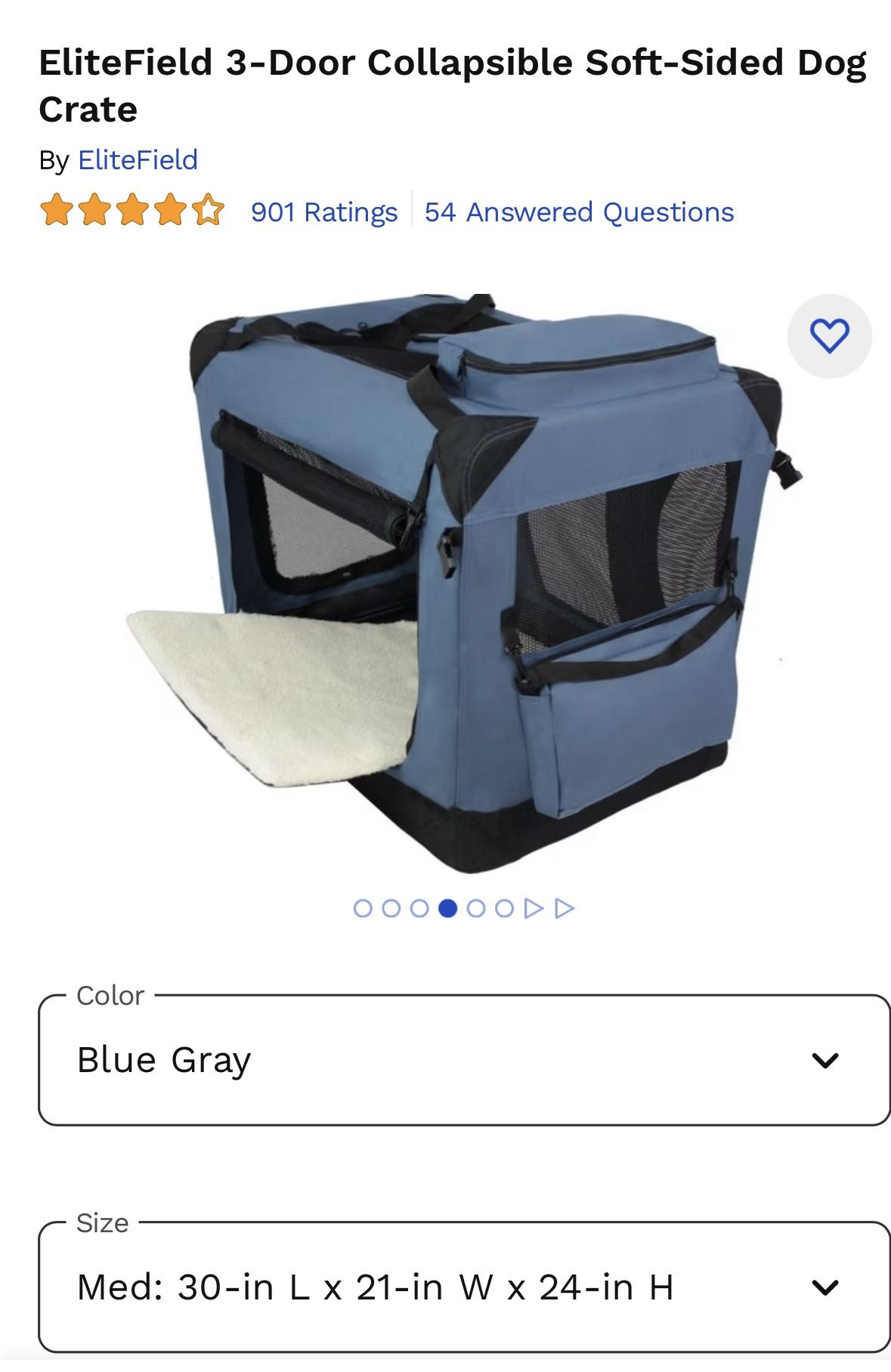 Dog Crate 30 Inch - EliteField Kennel
