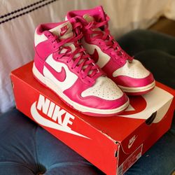 Nike Dunk Highs Women Sz 7 In Excellent Condition Pink Prime