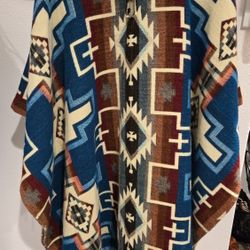 Authentic Colombian Geometric Ruana