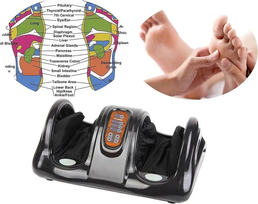 Carepeutic KH385L-B Deluxe Hand-touch Kneading Rolling Shiatsu Foot Massager