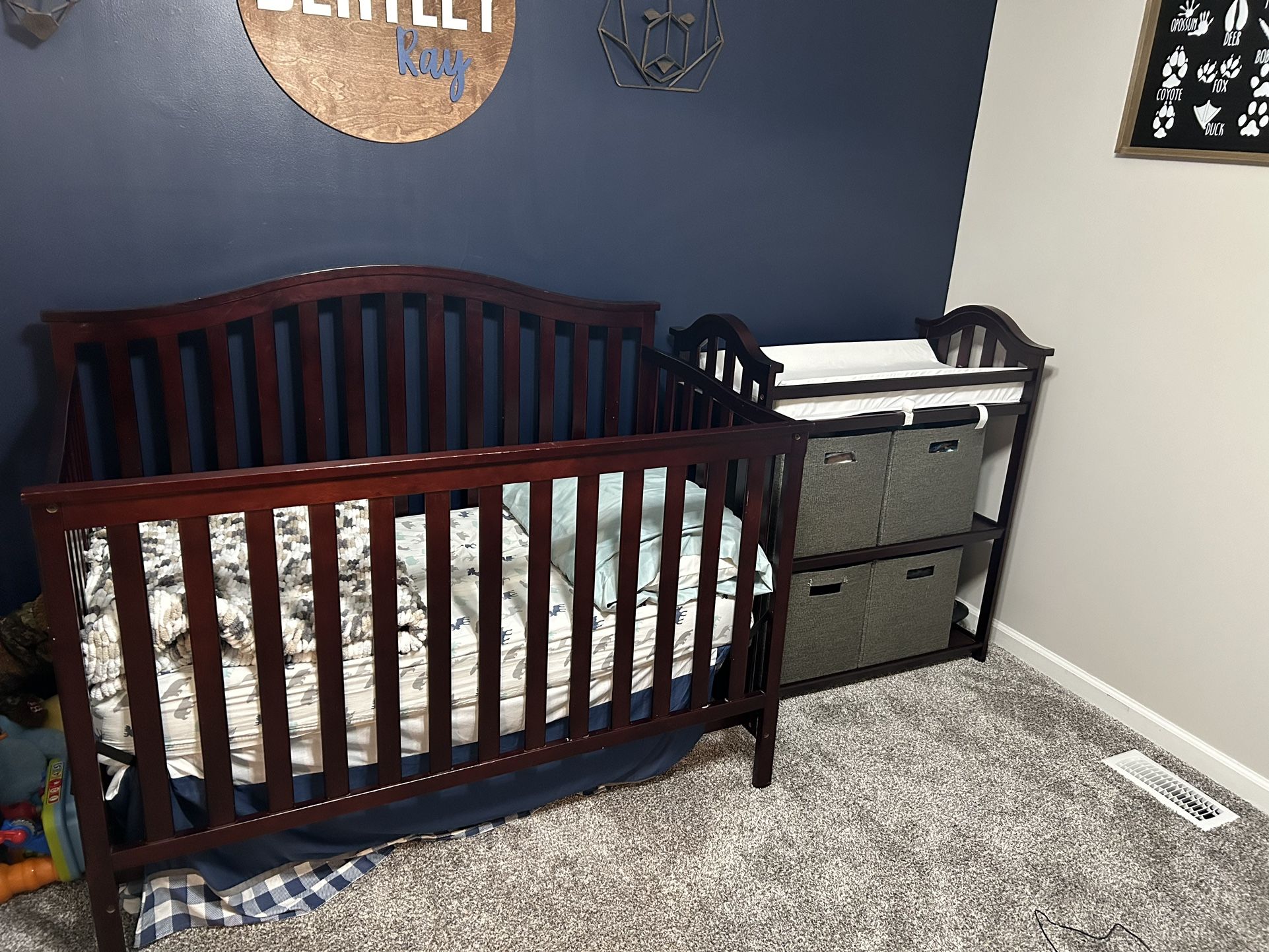 Crib & Changing Table Nursery Set 