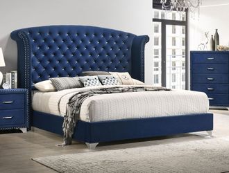 Brand New Navy Blue Eastern King Bed Frame (Available in Queen & California King)