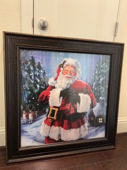 Framed Santa Claus Christmas Wall Art