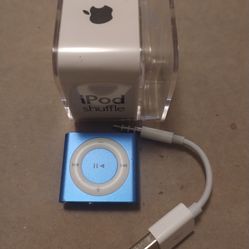 Apple iPod Shuffle 4th Gen 2GB With Charging Cable And 30 Songs