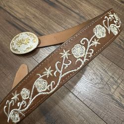Women’s Genuine Leather Belt with Buckle