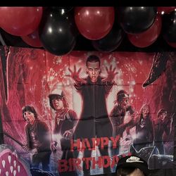 Stranger Things Backdrop Party Decorations