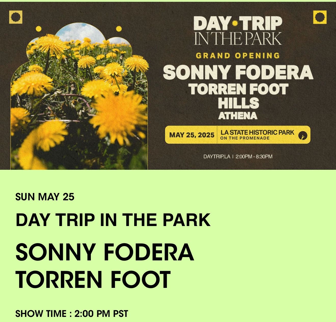 Day Trip in the Park Sonny Fodera