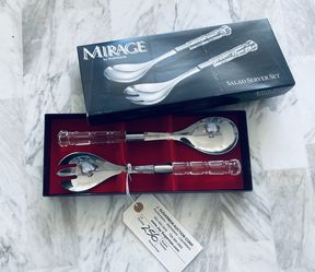 Mirage by Robinson Salad Server Set - Salad Spoon and Pronged Salad Spoon JAPAN