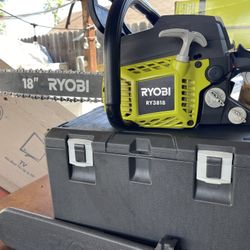 RYOBI 18 in. 38cc 2-Cycle Gas Chainsaw with Heavy Duty Case