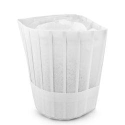 New 9pcs White Disposable Non Woven Adjustable 11”x9” Adult Chef Hats - Set of 9