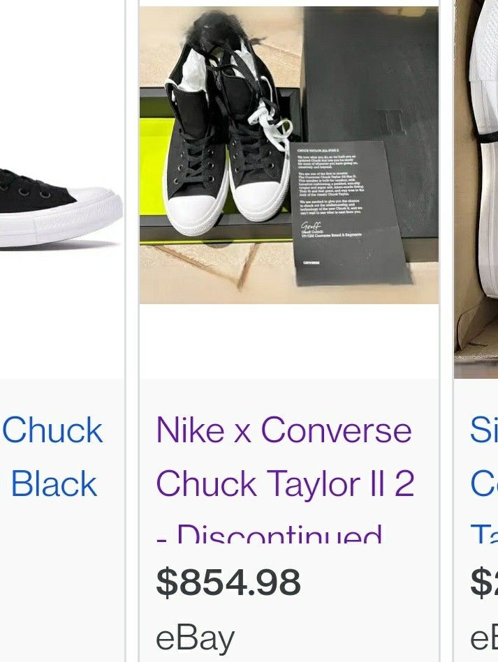 Converse All star Chuck Taylor Black Discountinuted MENS Size