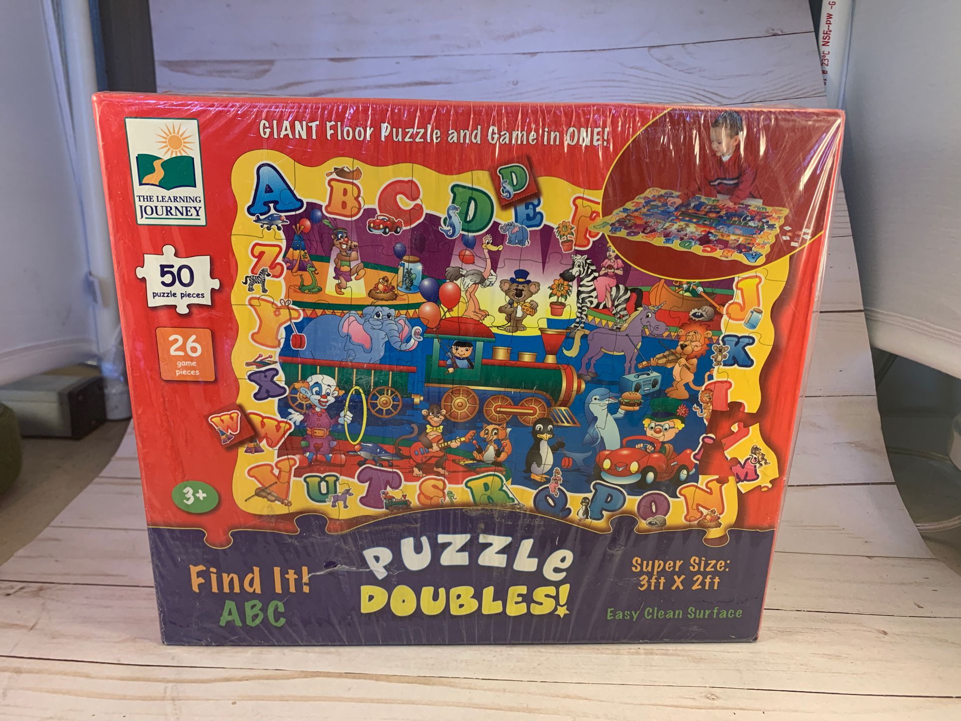 FIND IT! ABC Giant Floor Puzzle And Game In One - 3ftx2ft