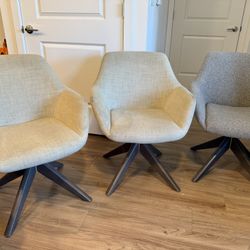 Gazel Arm Pyramid Swivel Chairs set of 3