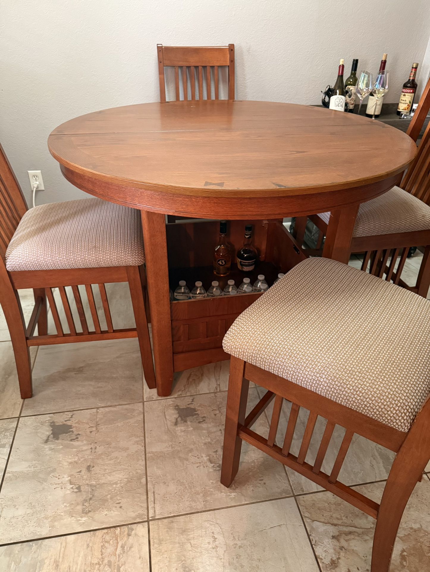 High Top Table With Storage