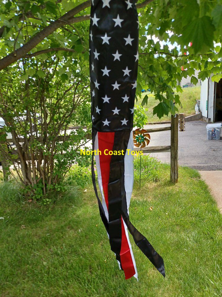 USA Thin Red Line Windsock. New Wind Sock