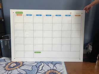 Magnetic Glass Monthly Planner Board—new
