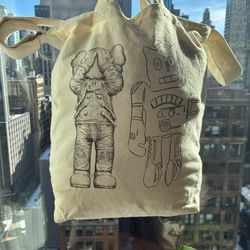 KAWS + WARHOL x UNIQLO 2WAY tote bag OFF WHITE Japan 2024