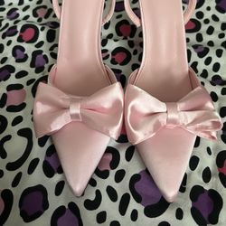 Women's Fashion Pink High Heels With Ankle Strap 