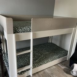 West Elm Bunk Bed  With Mattresses