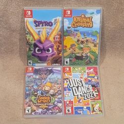 3x NINTENDO SWITCH VIDEO GAMES * GAMING CARTRIDGE SPYRO SNACK WORLD JUST DANCE