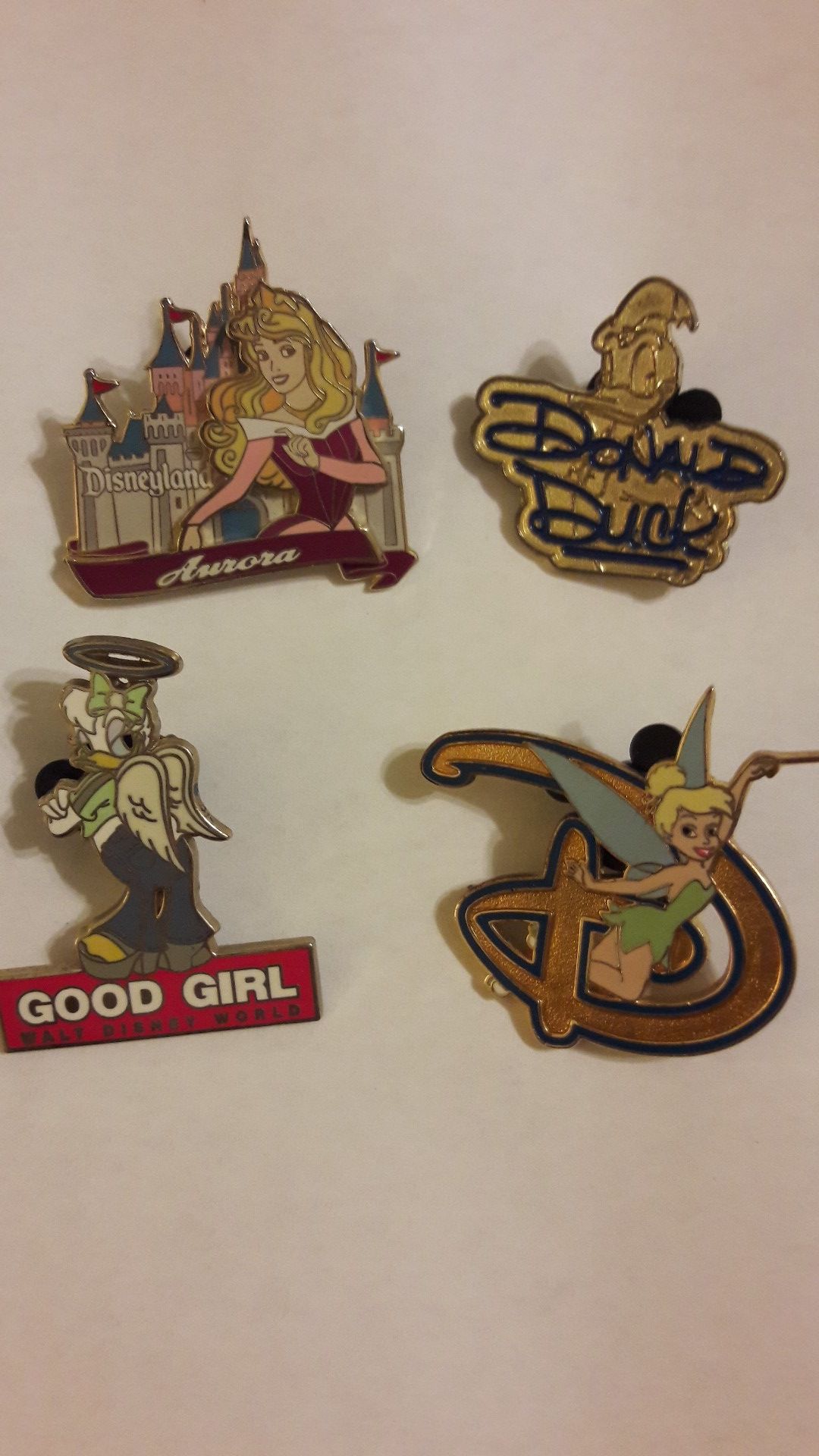 Disney Pin Lot of 4 Old RARE and Retired pins dated 2000 -2007