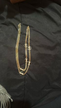 Necklace Onyx/pearls 24”long 
