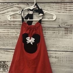 Girls red Minnie Mouse halter top size 5