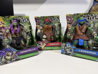 Teenage Mutant Ninja Turtles Movie 2014 Donatello Raphael Leonardo 11" Brand New