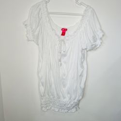 Mix And Co White Blouse Shirt Top Size 1x