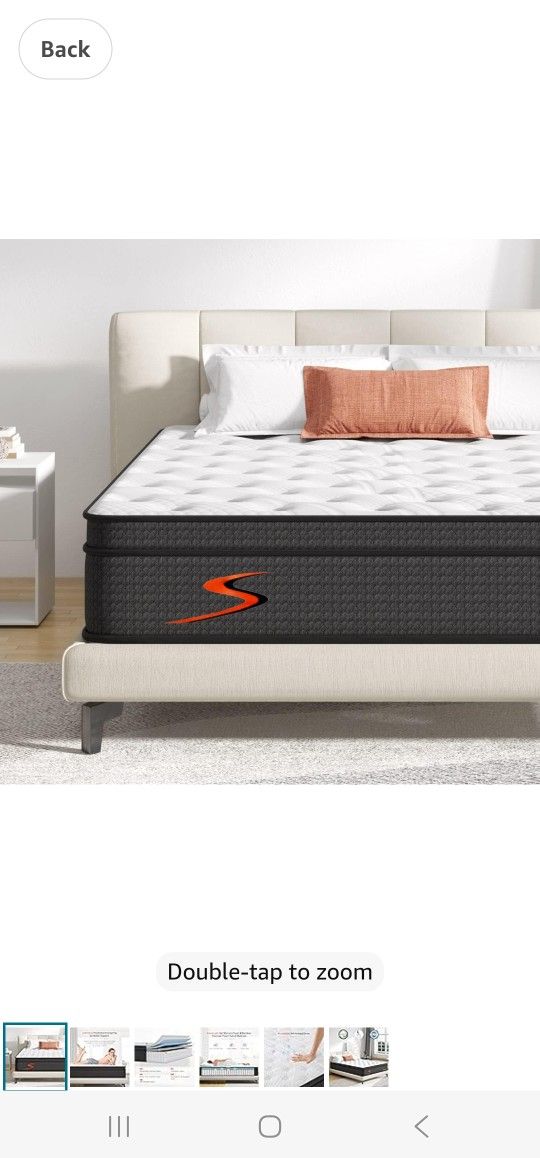 Sweetnight Full Mattress in a Box - 10 Inch Pillow Top Full Size Mattress, Gel Memory Foam Hybrid Mattress with Individually Pocketed Springs for Supp