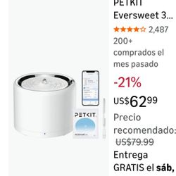 Water Fountain for Dogs or Cats with Three Free Filters