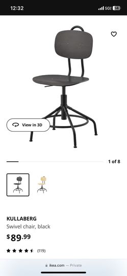 New In Box Ikea Black Desk Swivel Chair